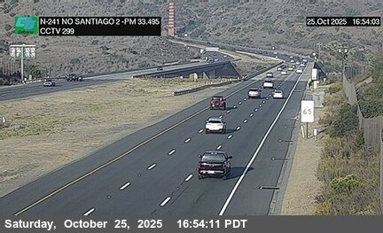 SR-241 : (299) 1700 Meters North of Santiago 2 Canyon Road Overcross