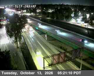 Hwy 5 NB at W St slip on ramp