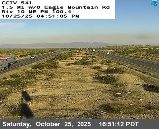 I-10 : (541) West of Eagle Mountain Rd