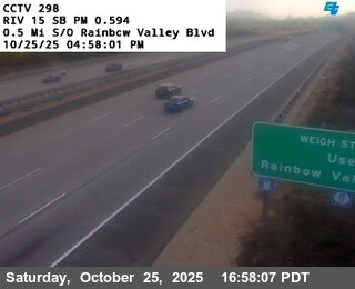 I-15 : (298) 0.5 mi S/O Rainbow Valley Truck Inspection Station