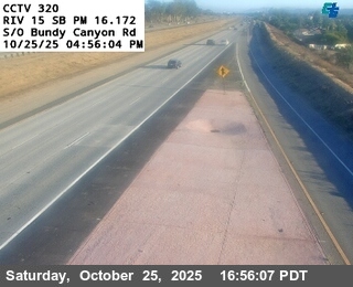 I-15 : (320) South of Bundy Canyon Road