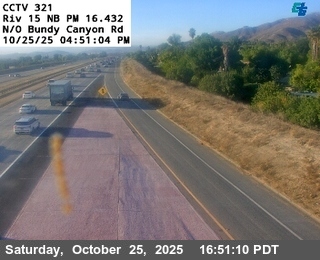 I-15 : (321) North of Bundy Canyon Road
