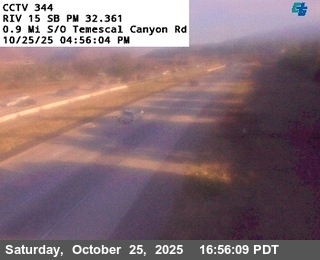 I-15 : (344) 0.9 Miles South of Temescal Canyon Road