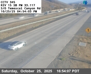 I-15 : (345) South of Temescal Canyon Road