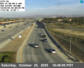 SR-91 : (55) 2nd Street Onramp
